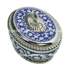 Europea-Style Oval Metal Jewelry Box, Jewelry Packaging Box